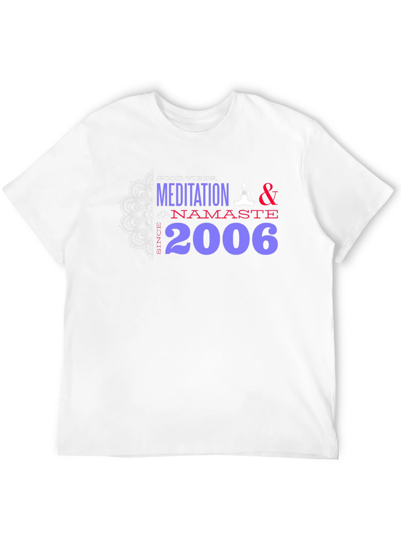 Meditation Namaste Good Vibes Black Tee