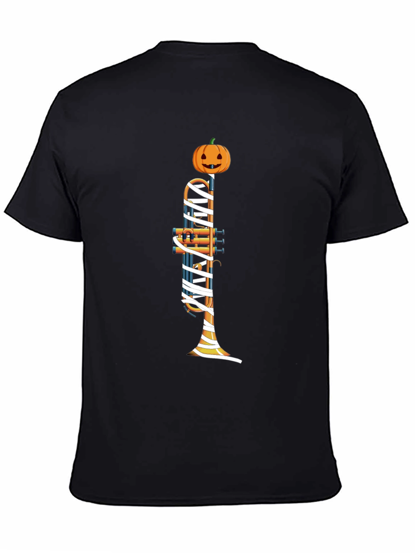 Halloween Trumpet Mummy Pumpkin T-Shirt