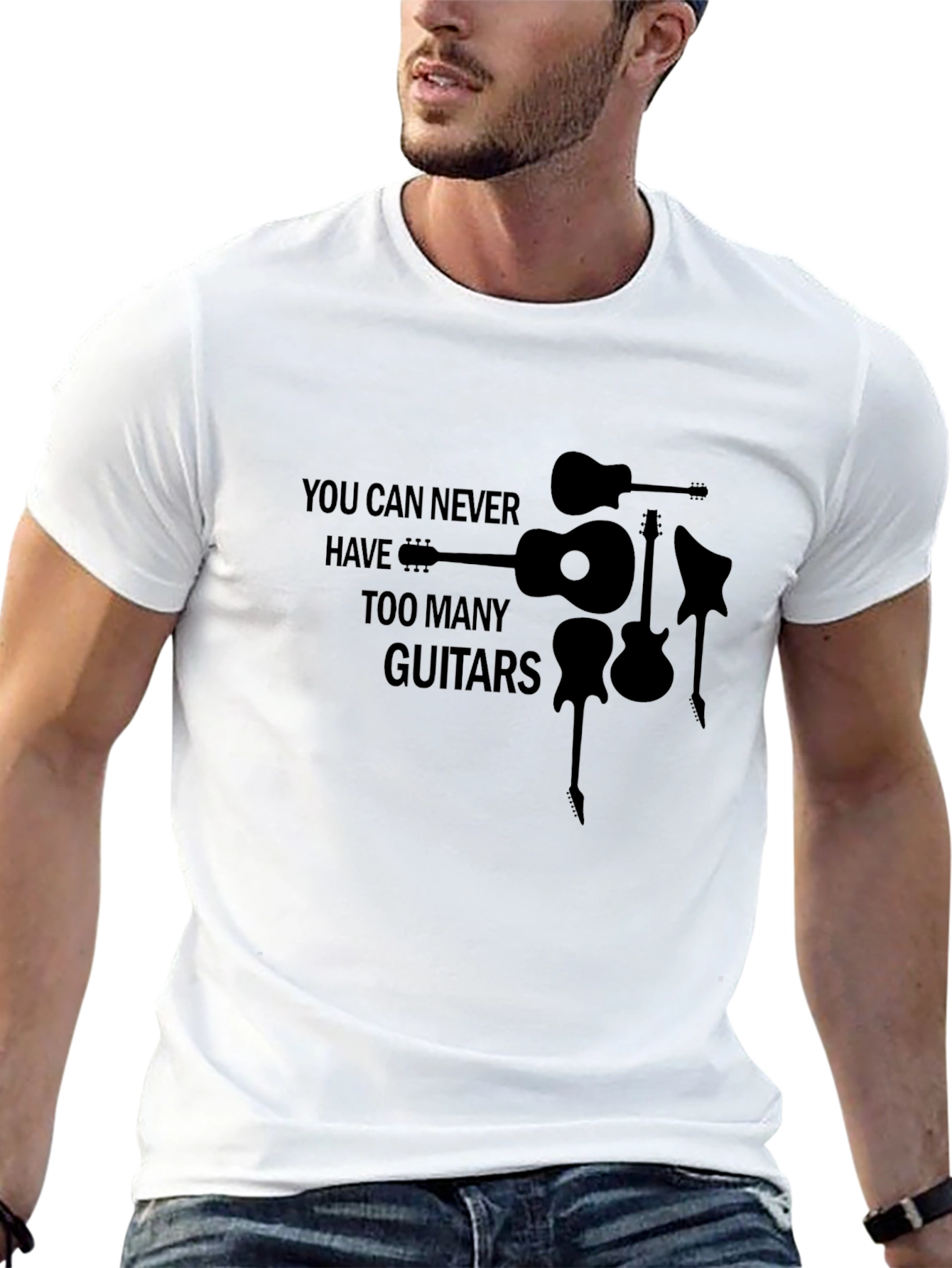 Guitar Lover T-Shirt - Never Too Many Guitars!