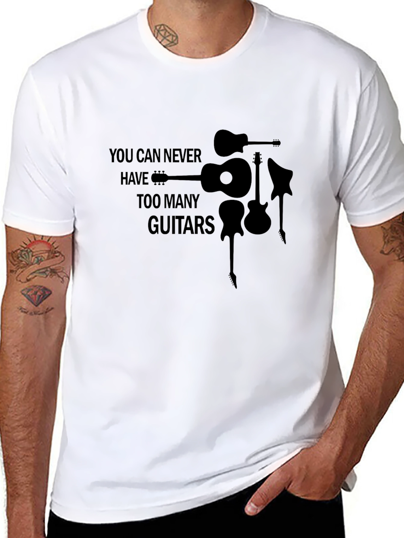 Guitar Lover T-Shirt - Never Too Many Guitars!