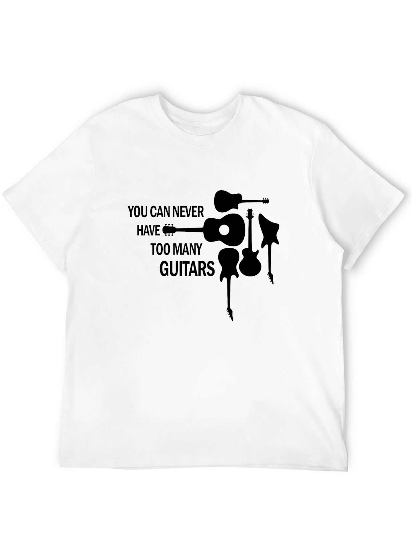 Guitar Lover T-Shirt - Never Too Many Guitars!