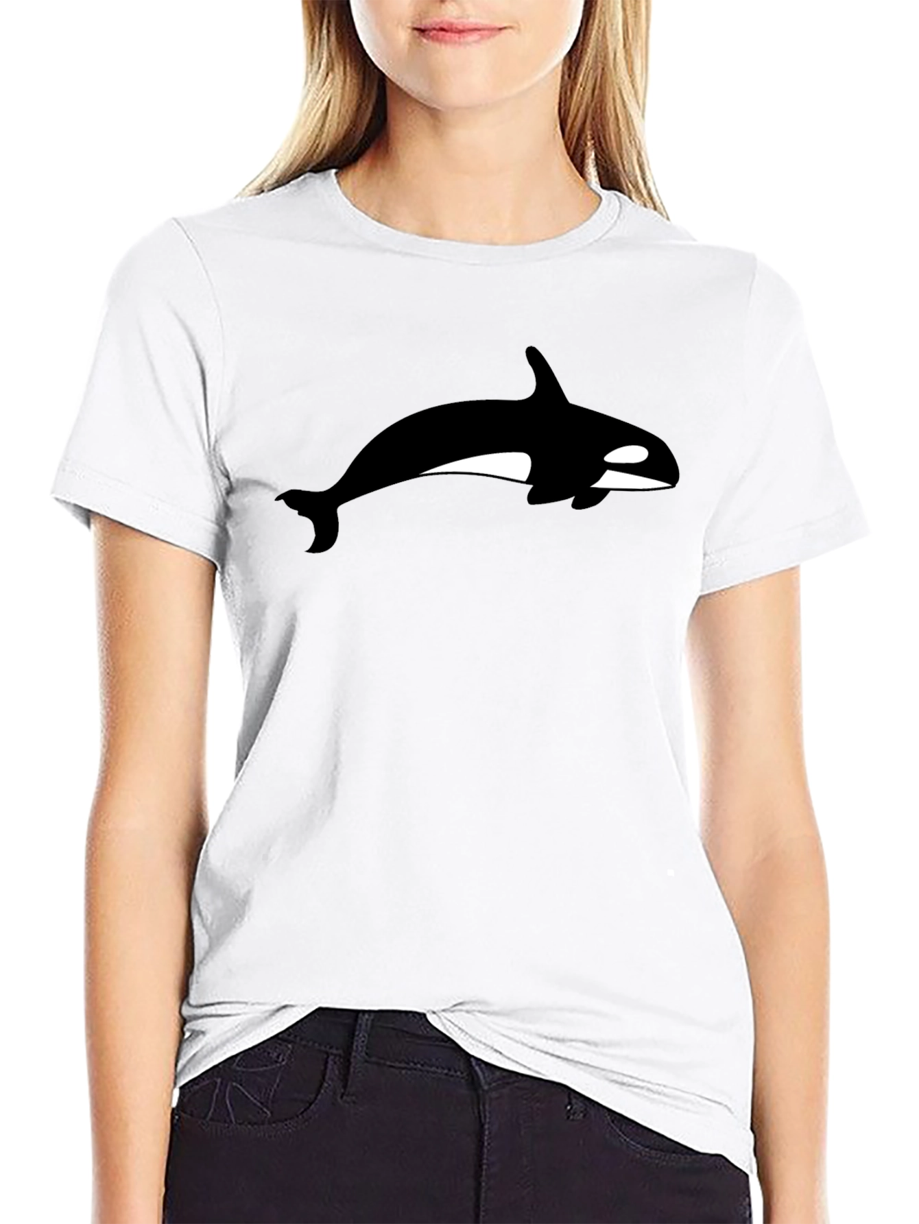 Orca Whale Graphic Black T-Shirt