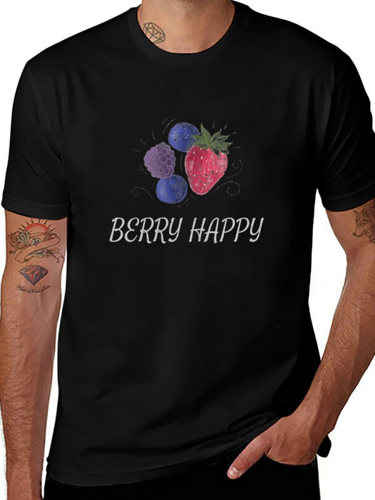 Berry Happy Graphic Tee - Unisex Soft Cotton Shirt