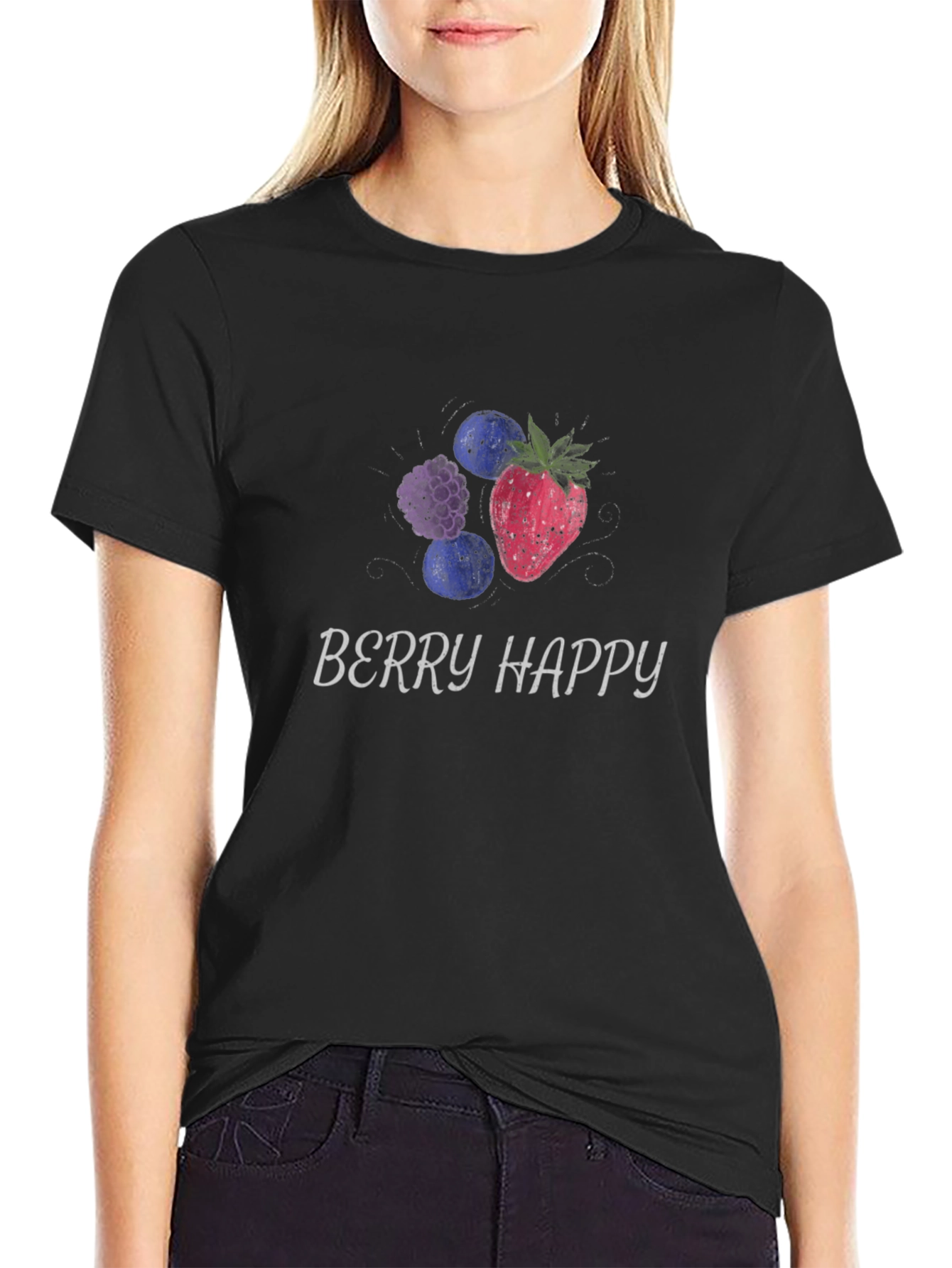 Berry Happy Graphic Tee - Unisex Soft Cotton Shirt