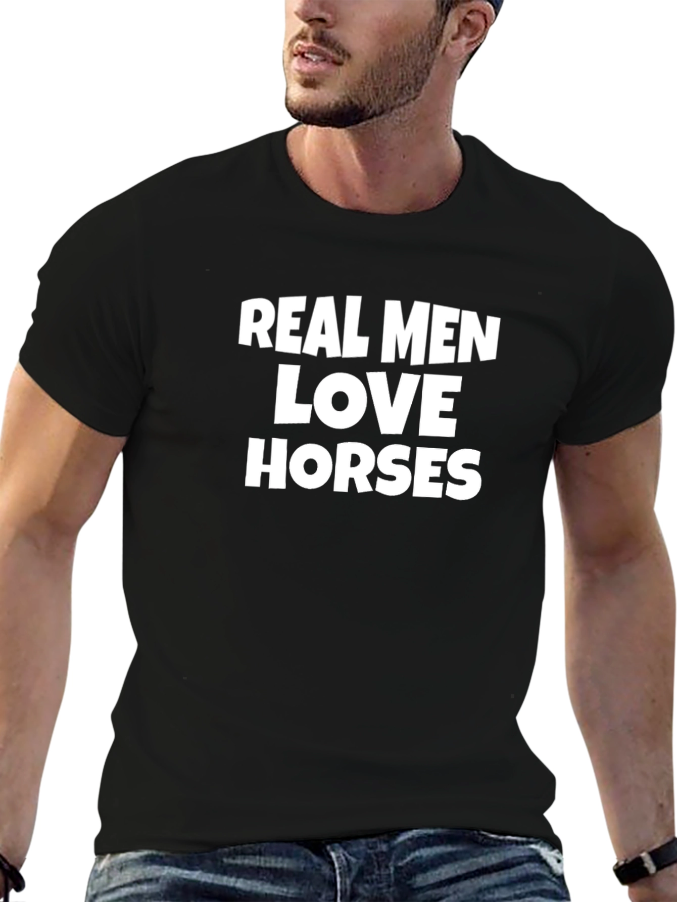 Real Men Love Horses Graphic Tee