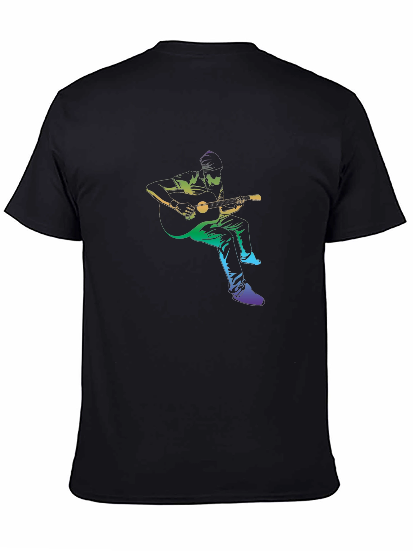 Guitar Player Graphic Black T-Shirt