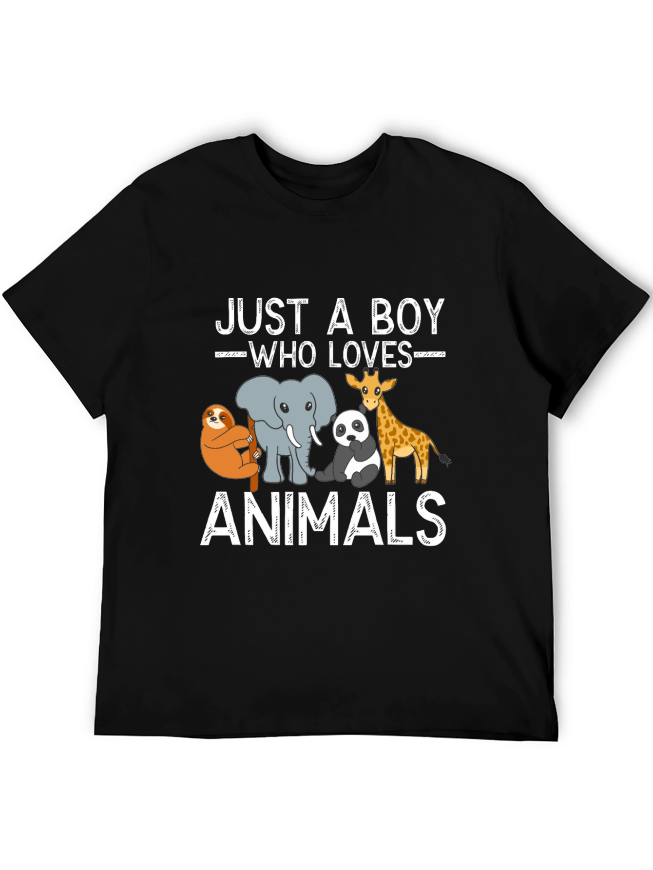 Just A Boy Who Loves Animals Graphic Tee