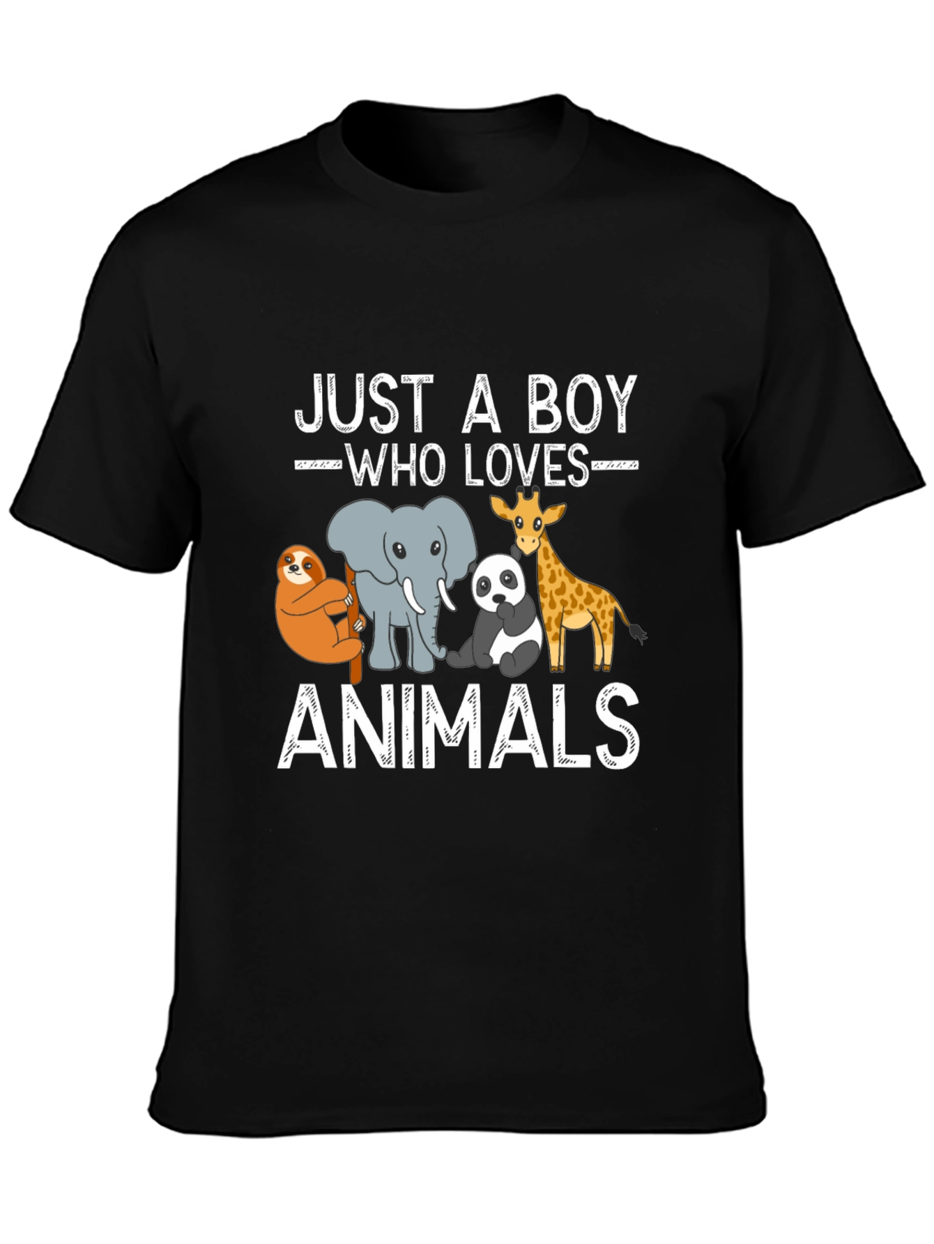 Just A Boy Who Loves Animals Graphic Tee