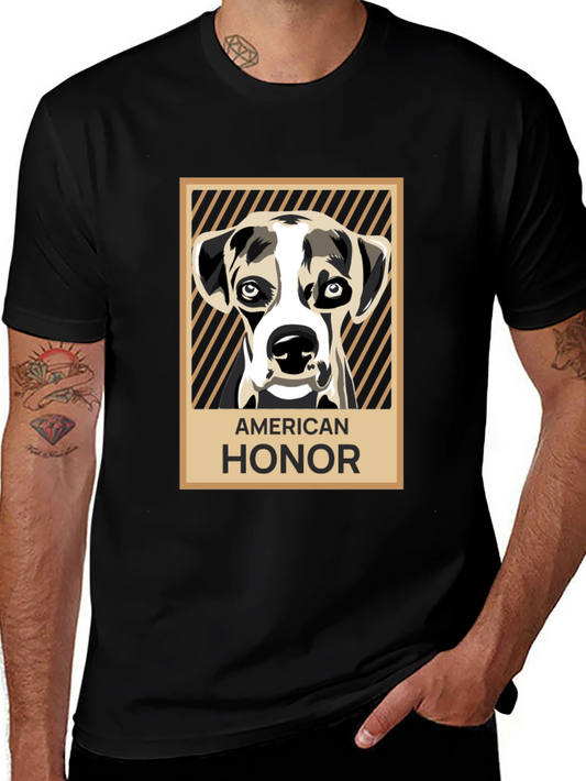 American Honor Dog Graphic Tee - Black