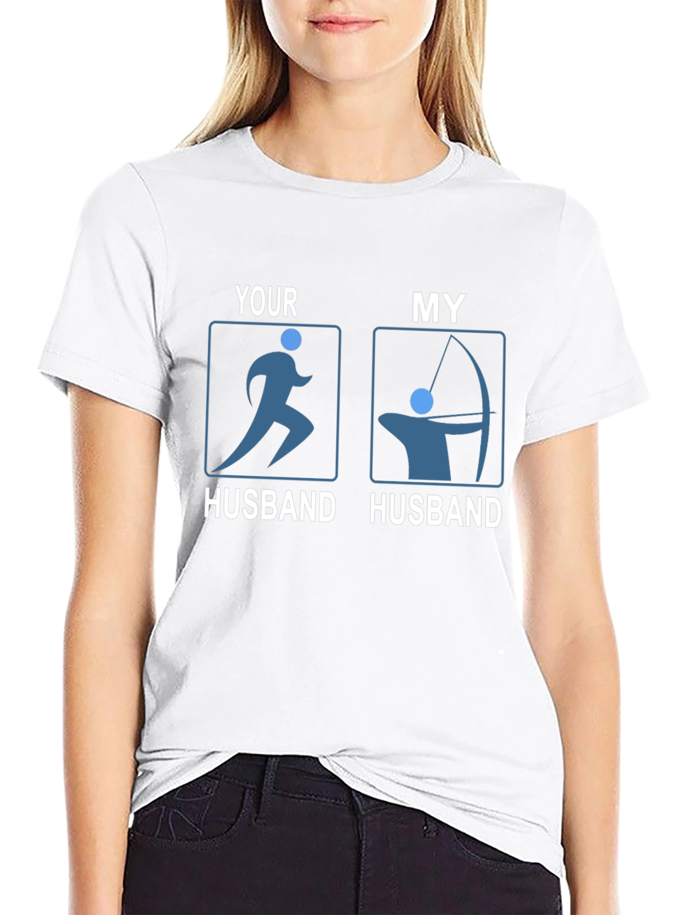 Funny Husband T-Shirt: Running & Archery Humor