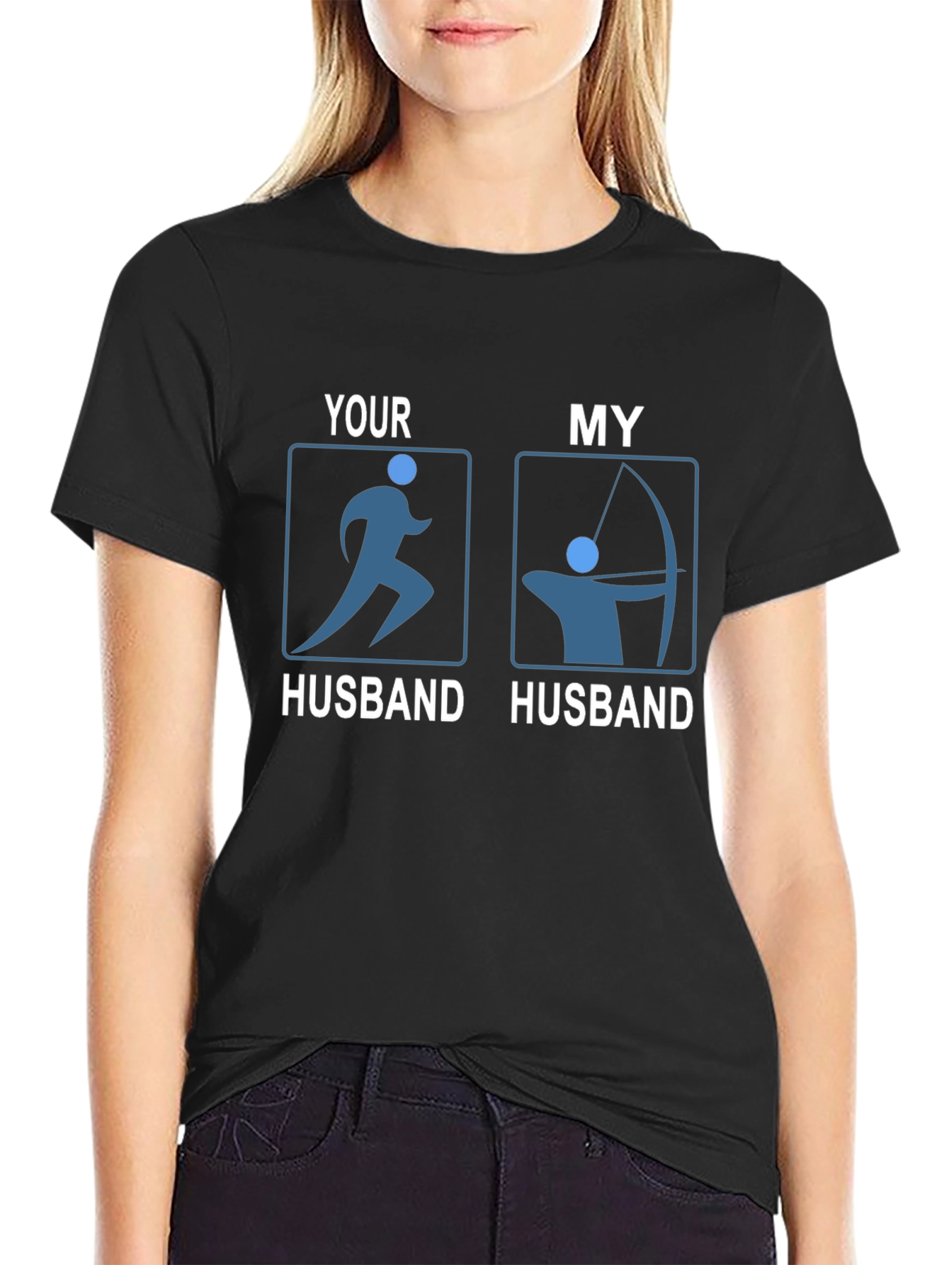 Funny Husband T-Shirt: Running & Archery Humor