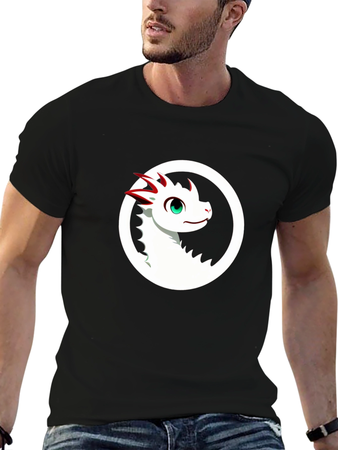 Dragon Graphic Black T-Shirt - Casual Style