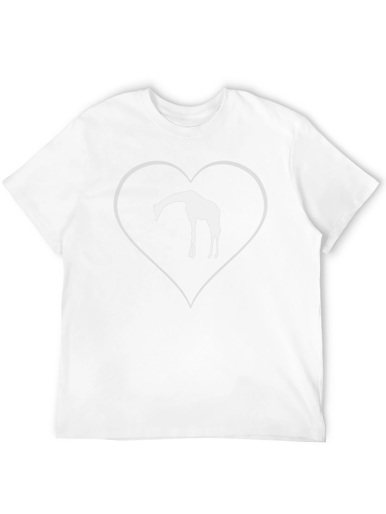 Giraffe Heart Graphic T-Shirt - Black Cotton Tee