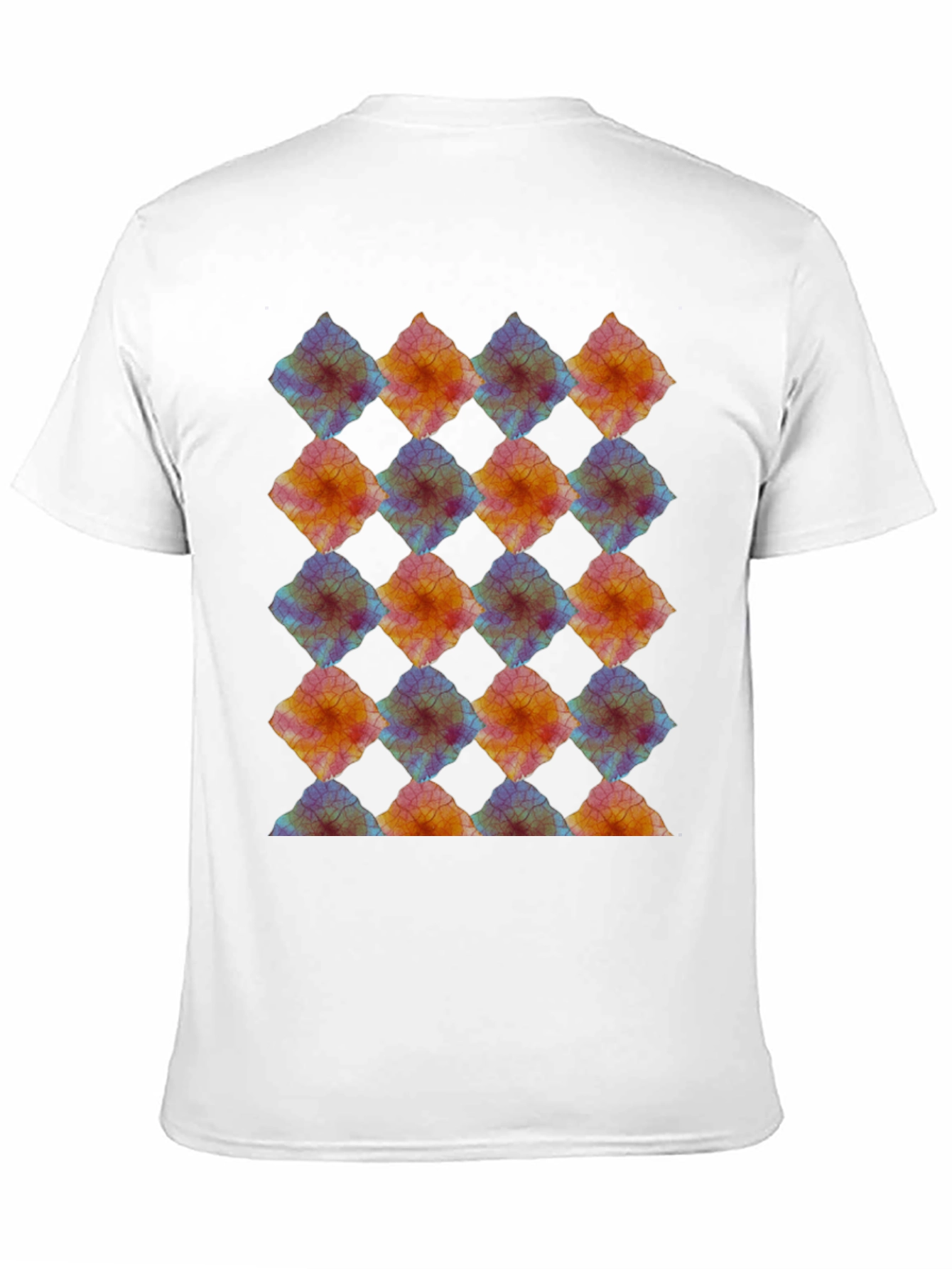 Abstract Diamond Pattern Black T-Shirt
