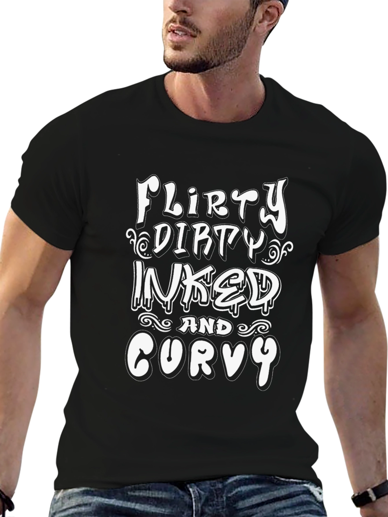 Flirty Dirty Inked & Curvy Graphic Tee