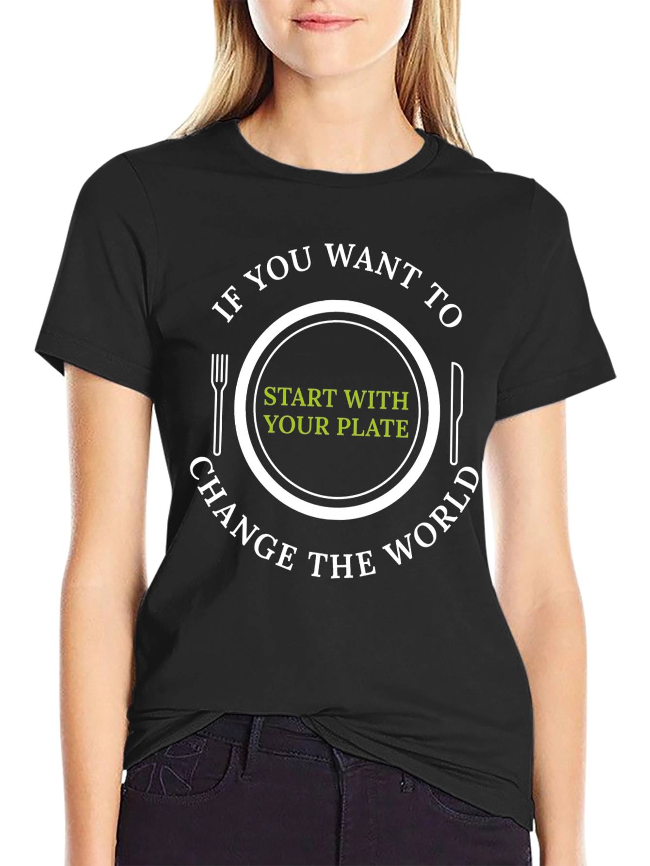 Vegan T-Shirt: Start with Your Plate