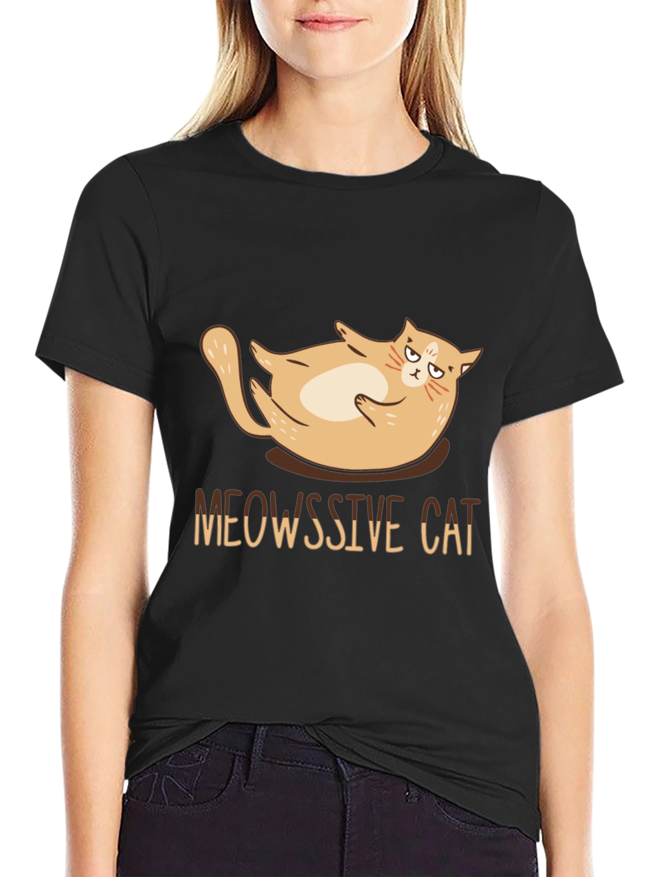 Meowssive Cat T-Shirt - Funny Graphic Tee