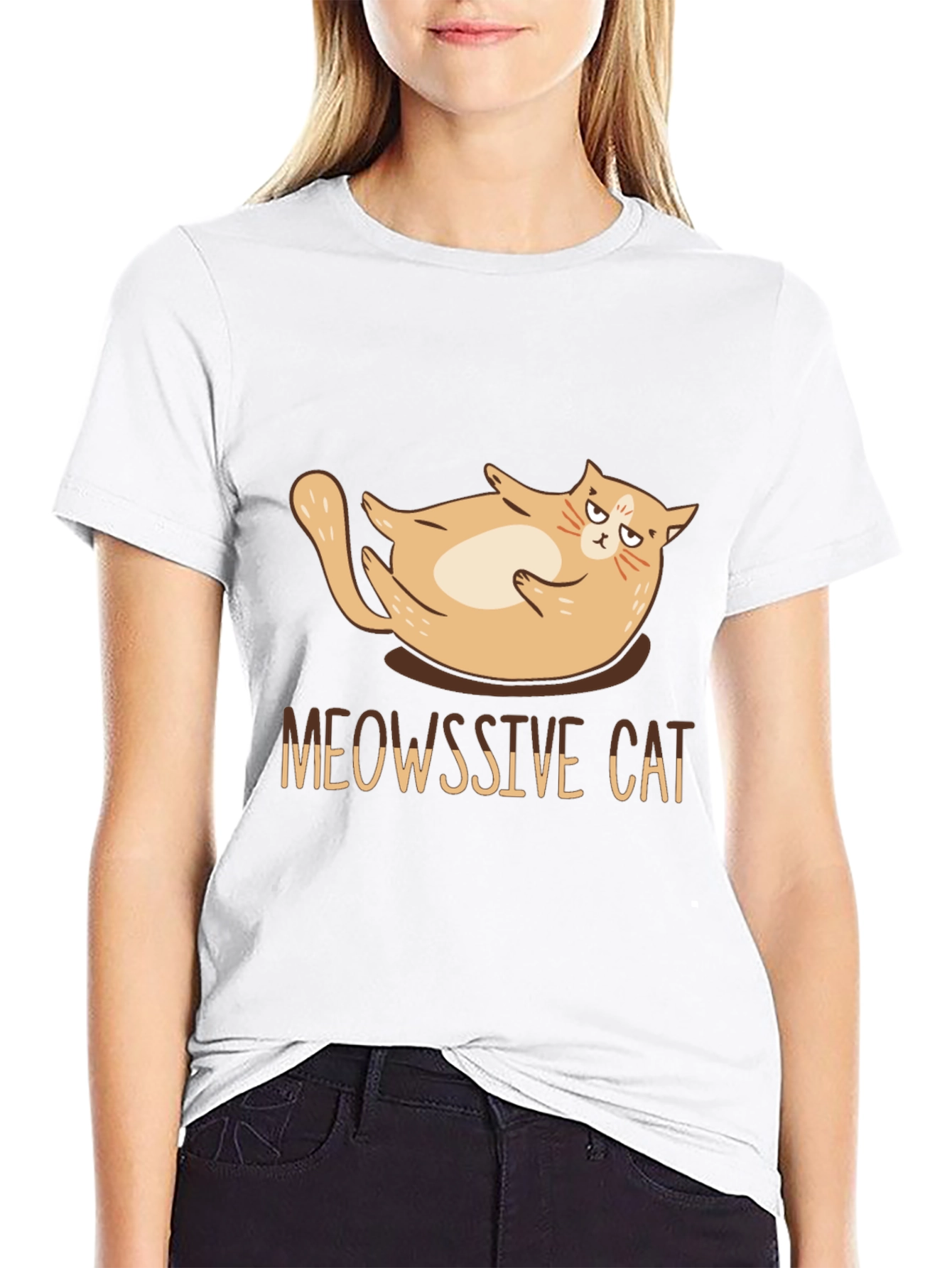Meowssive Cat T-Shirt - Funny Graphic Tee