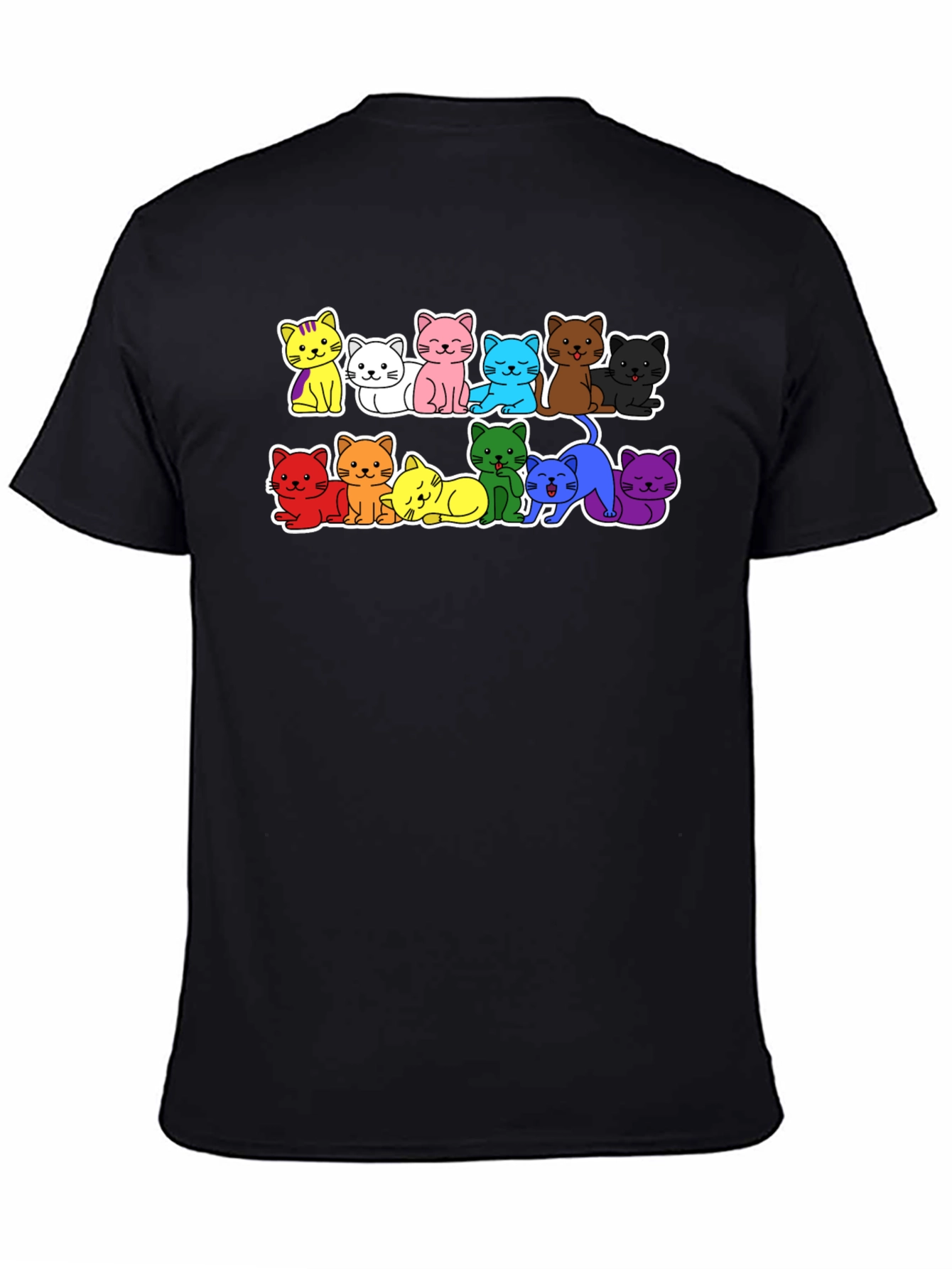 Rainbow Cat T-Shirt - Cute Kitten Design