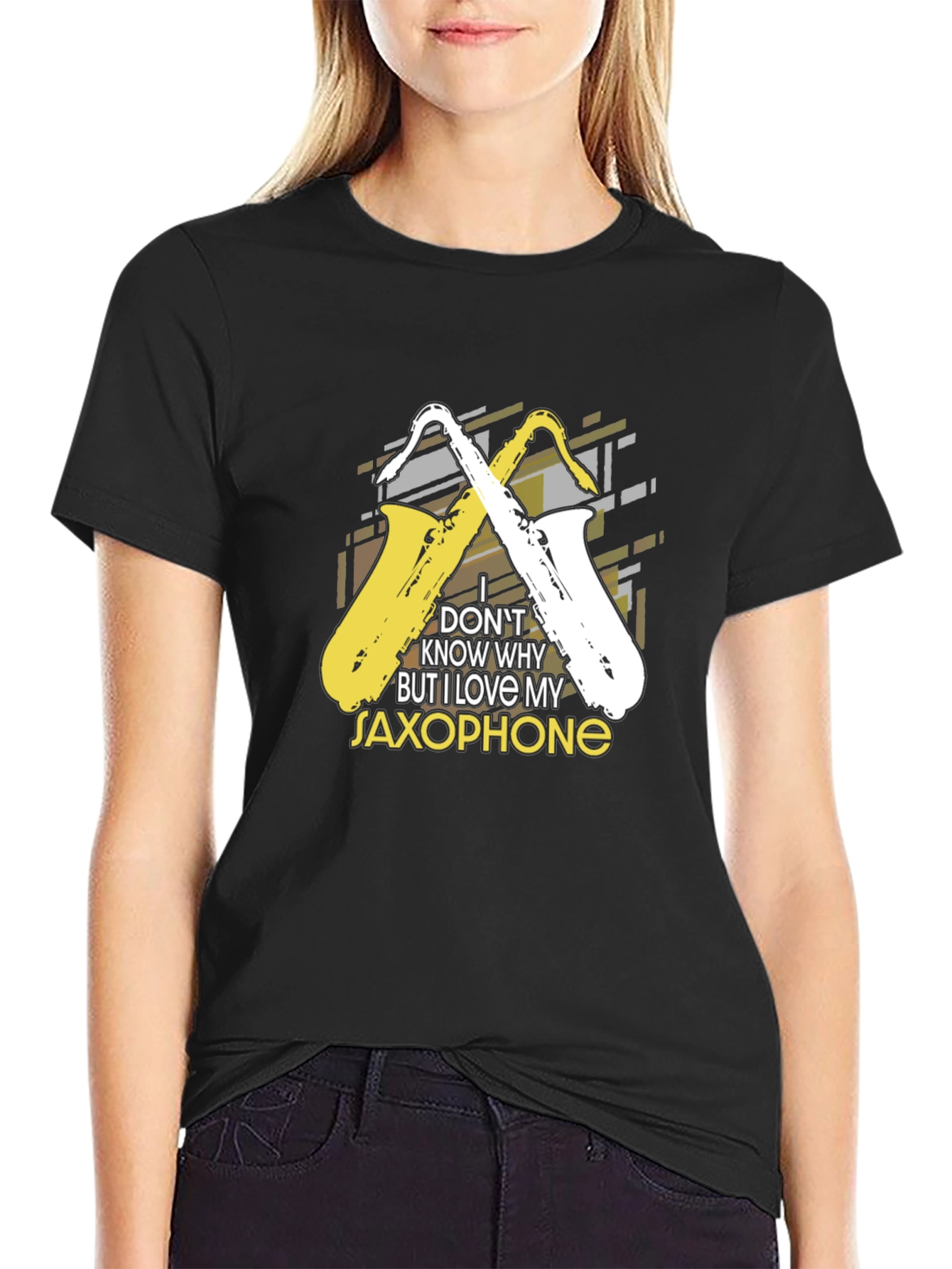 Saxophone Lover Black T-Shirt - Music Gift
