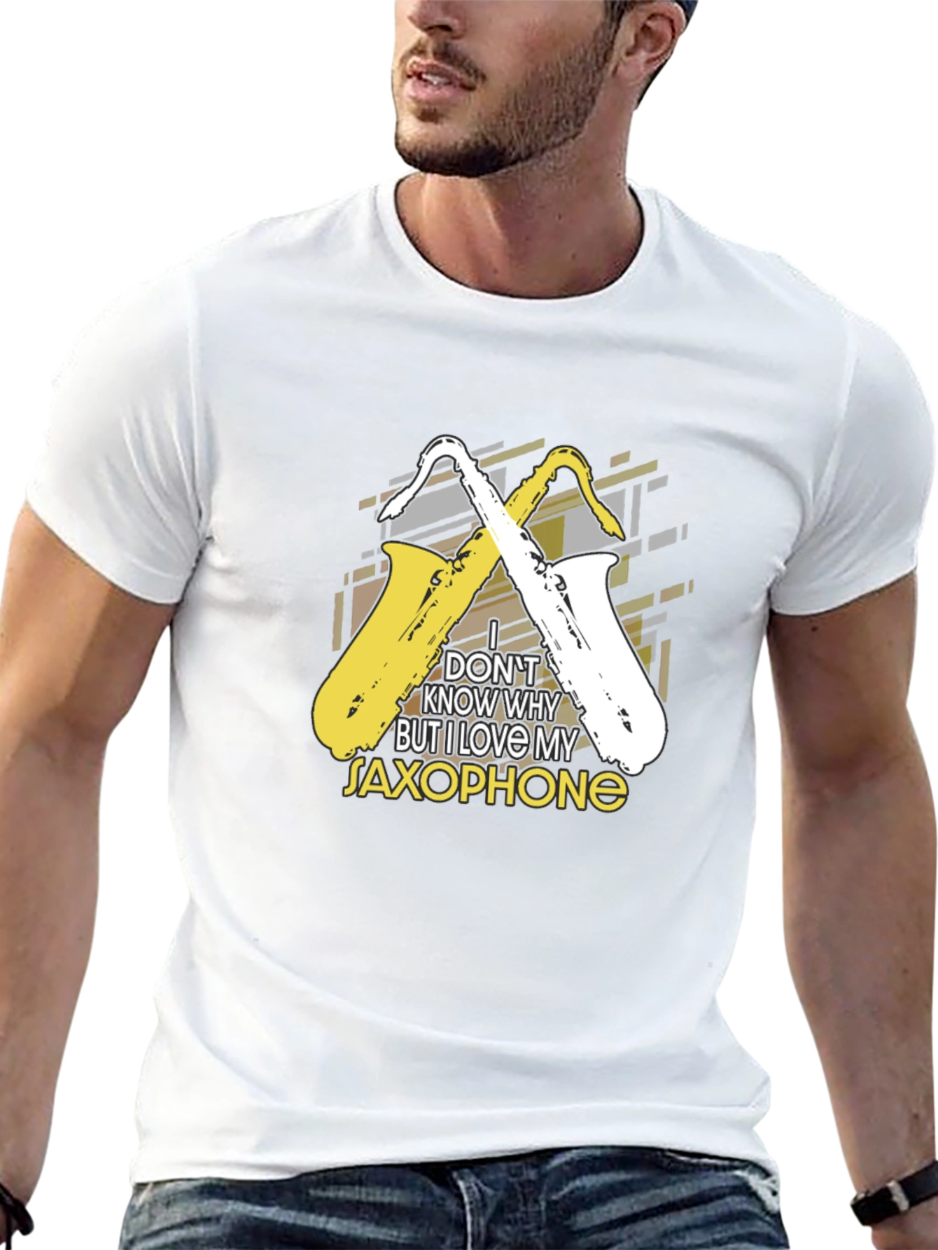 Saxophone Lover Black T-Shirt - Music Gift