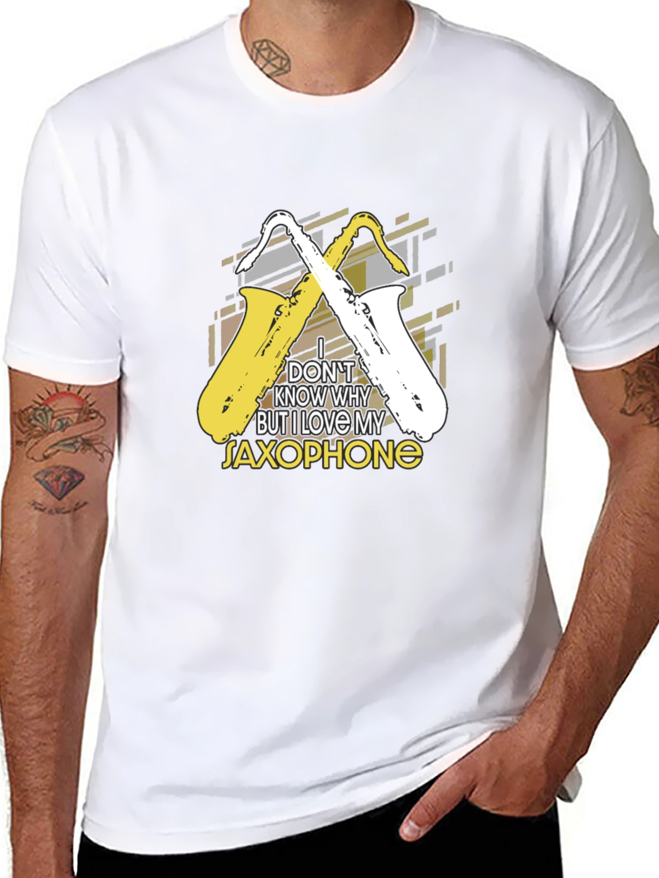 Saxophone Lover Black T-Shirt - Music Gift
