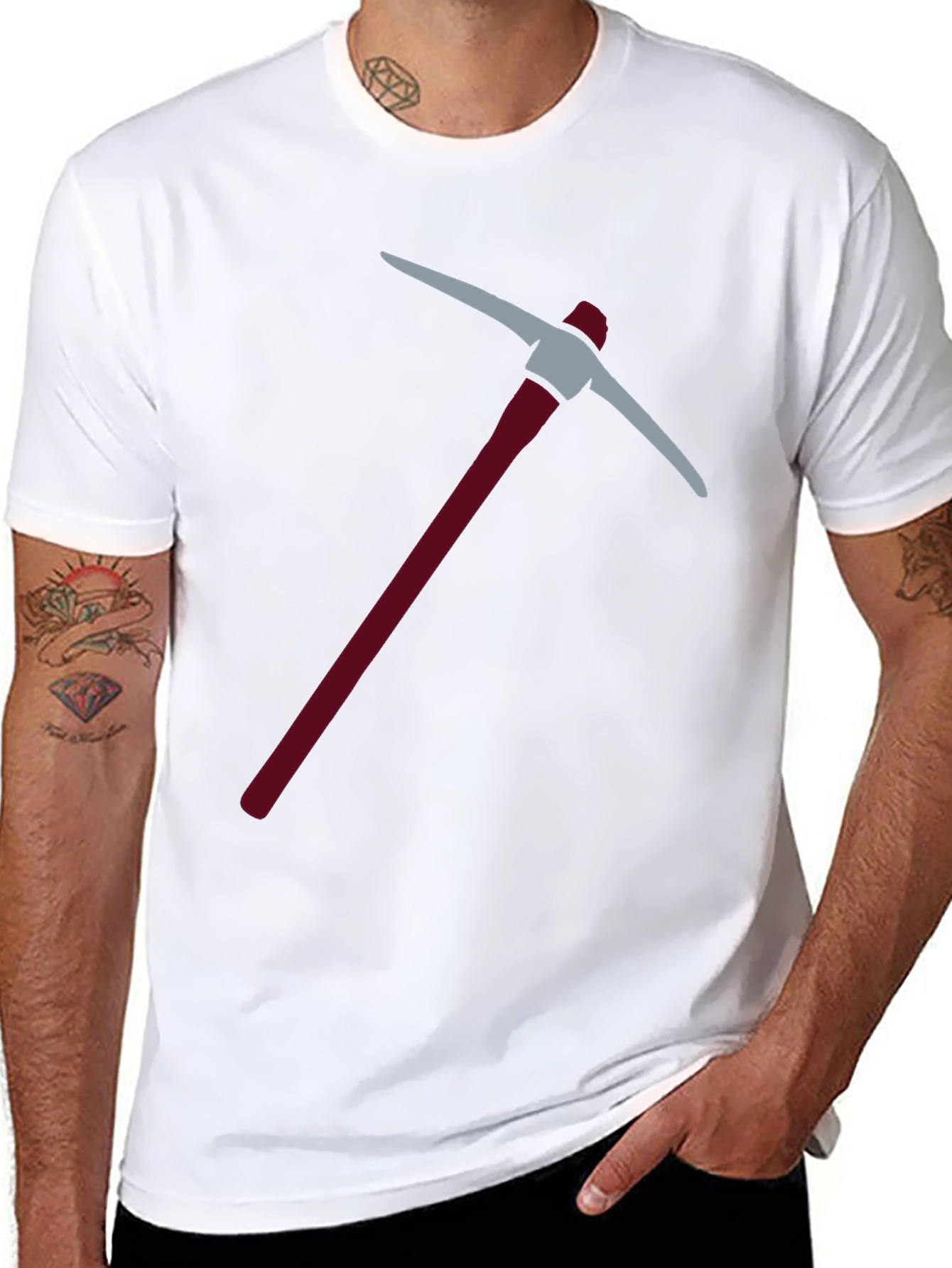 Pickaxe Graphic Tee - Black Crew Neck