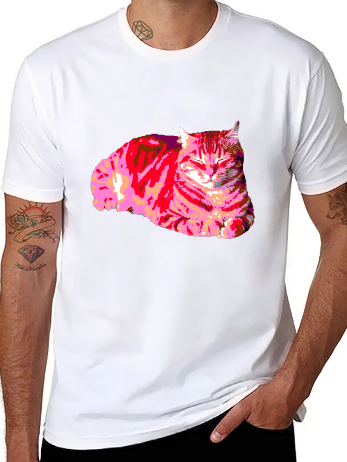 Cool Cat Graphic T-Shirt - Black