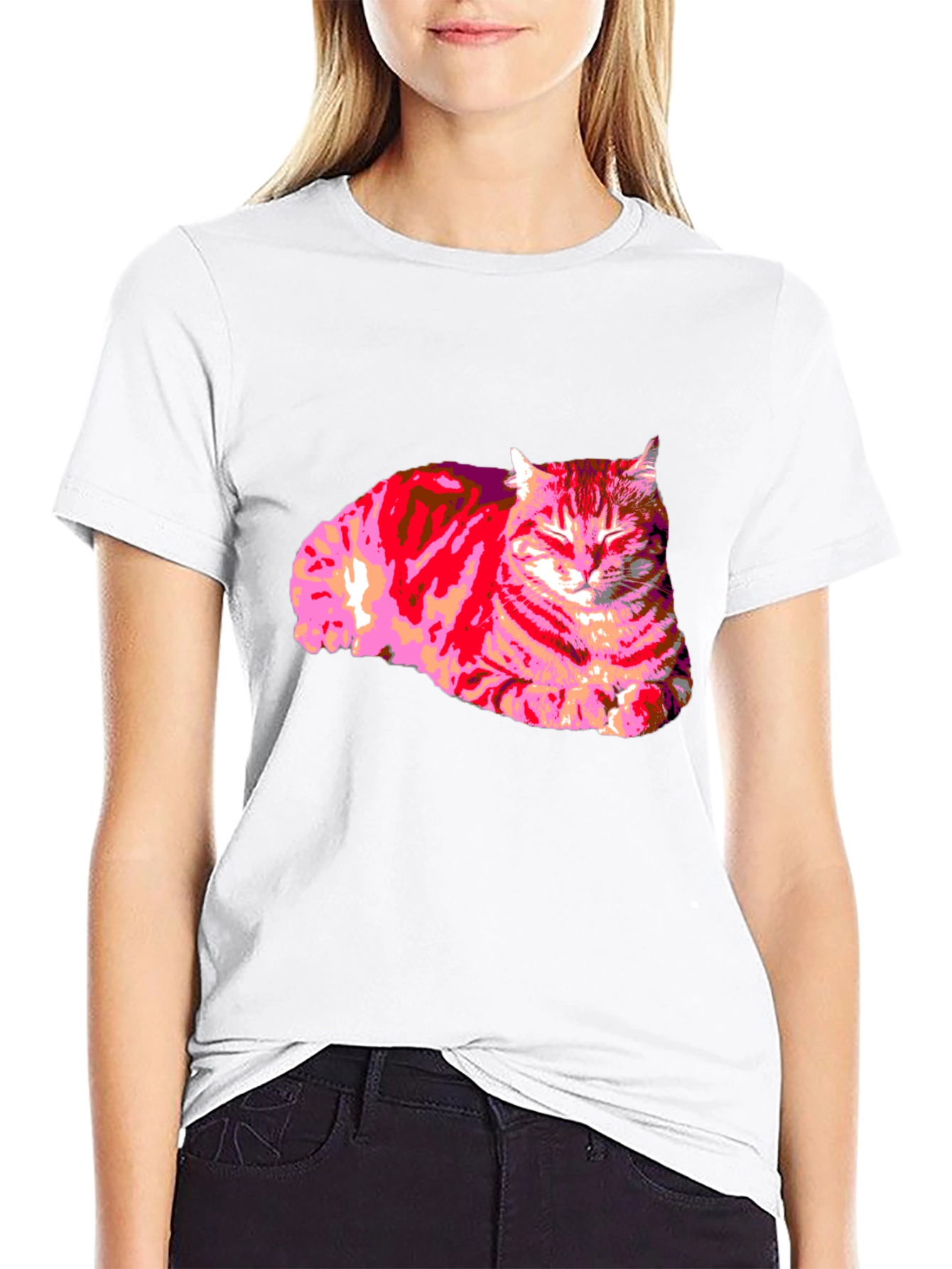 Cool Cat Graphic T-Shirt - Black