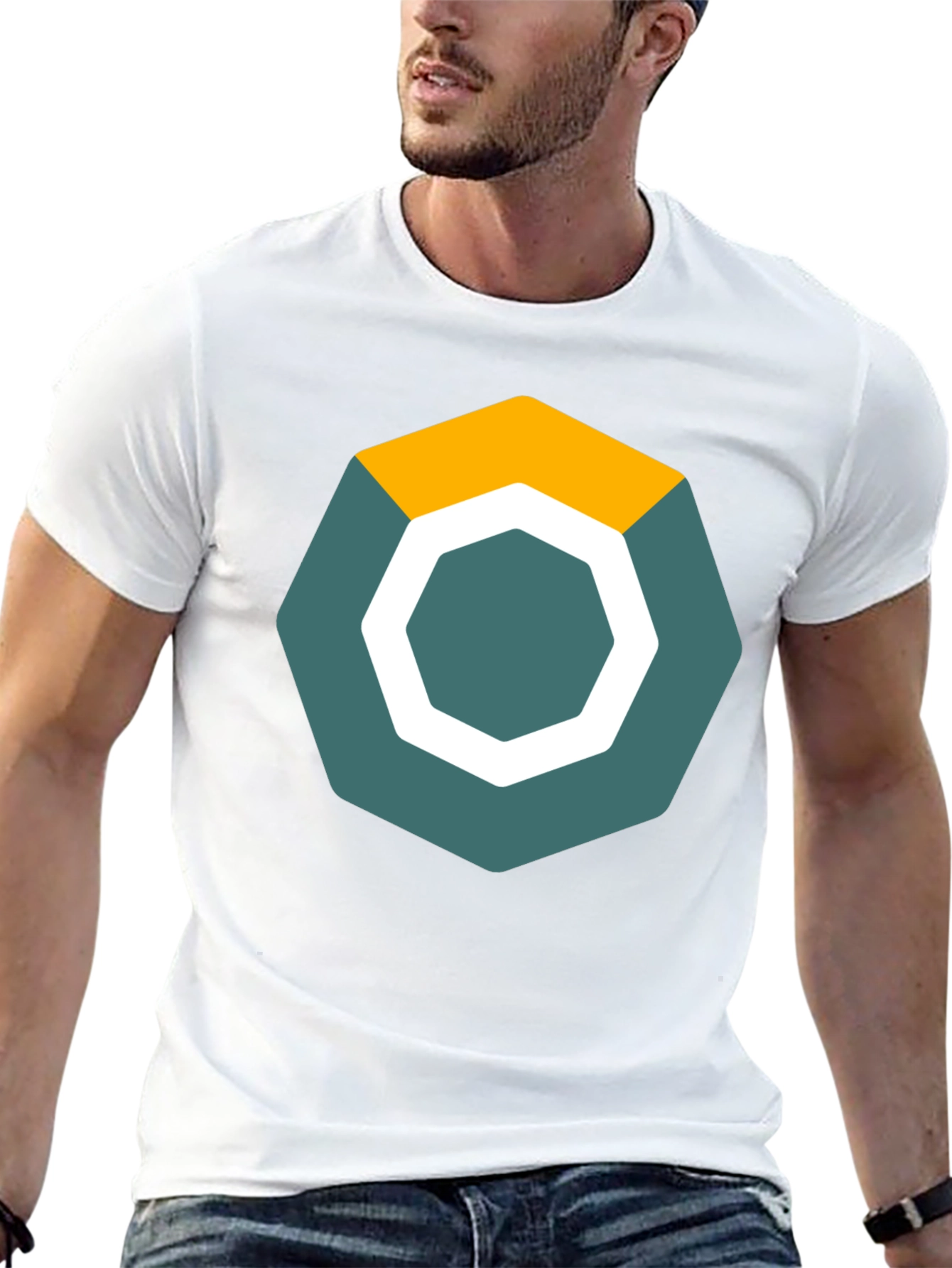 Geometric Graphic Tee - Modern Casual Style