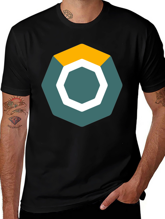 Geometric Graphic Tee - Modern Casual Style