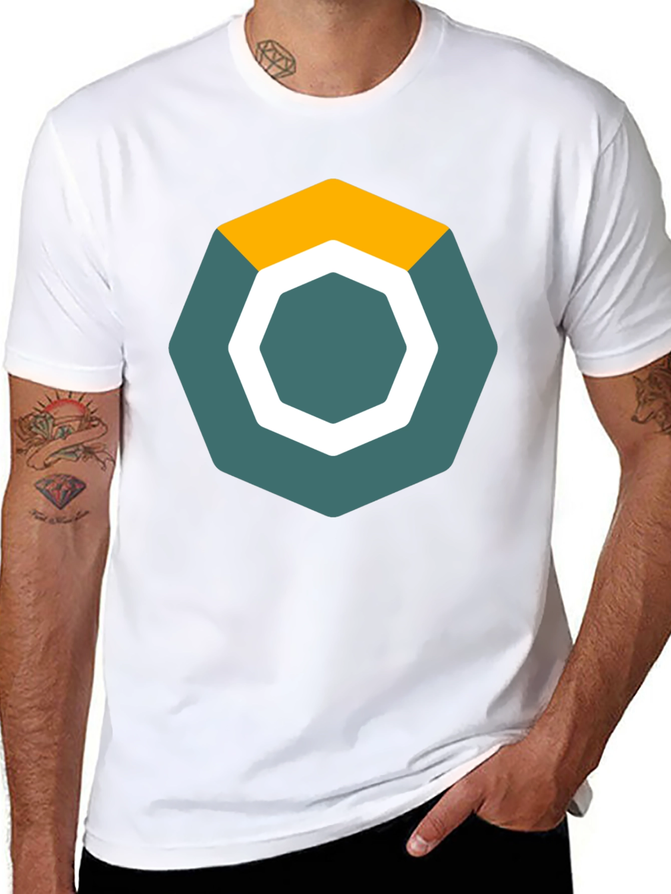 Geometric Graphic Tee - Modern Casual Style