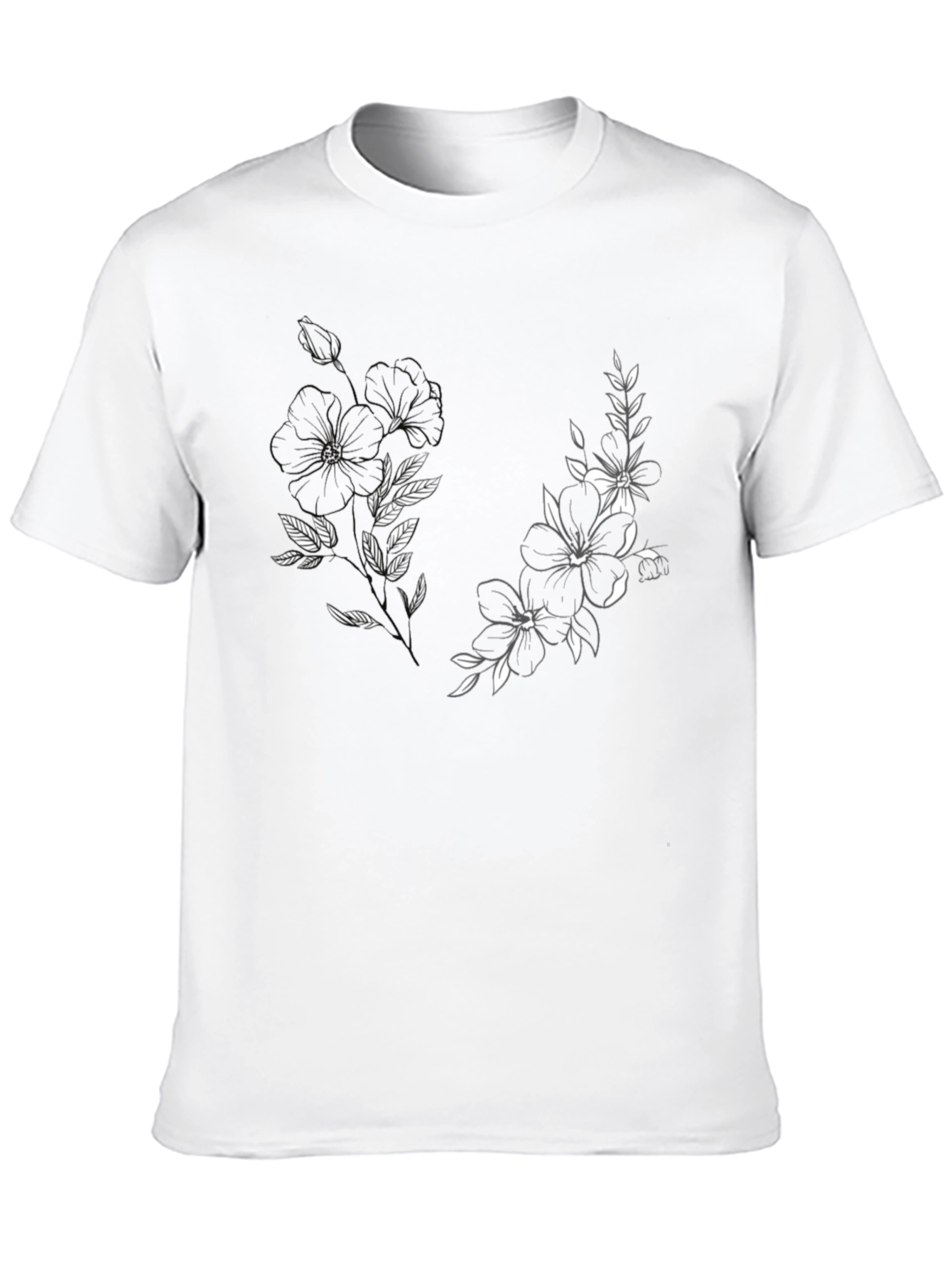 Botanical Black T-Shirt - Floral Graphic Tee