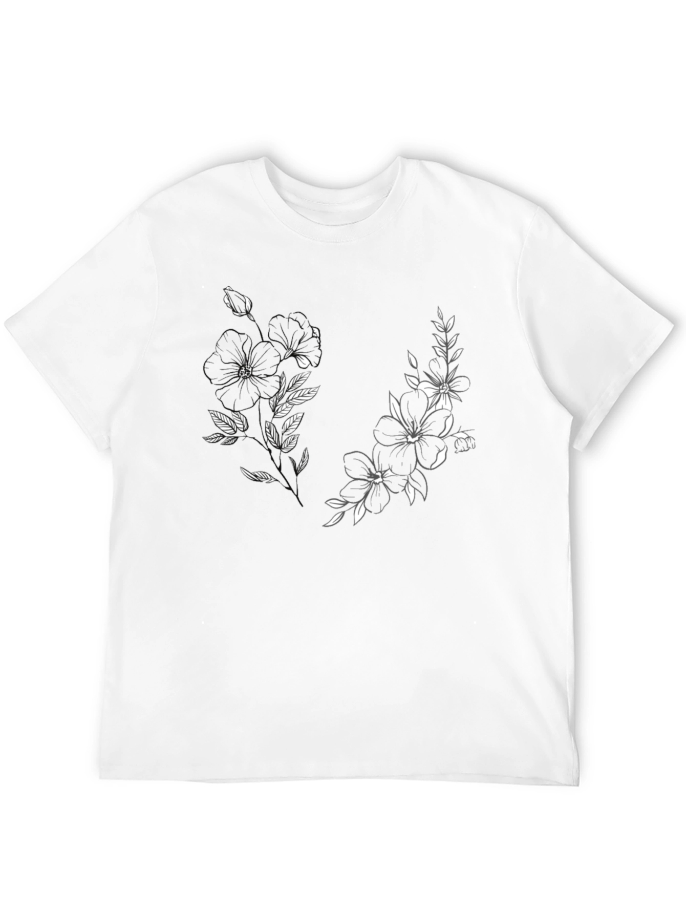 Botanical Black T-Shirt - Floral Graphic Tee