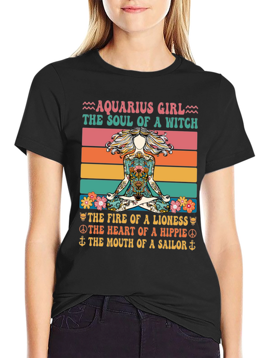 Aquarius Girl Soul of a Witch Graphic Tee