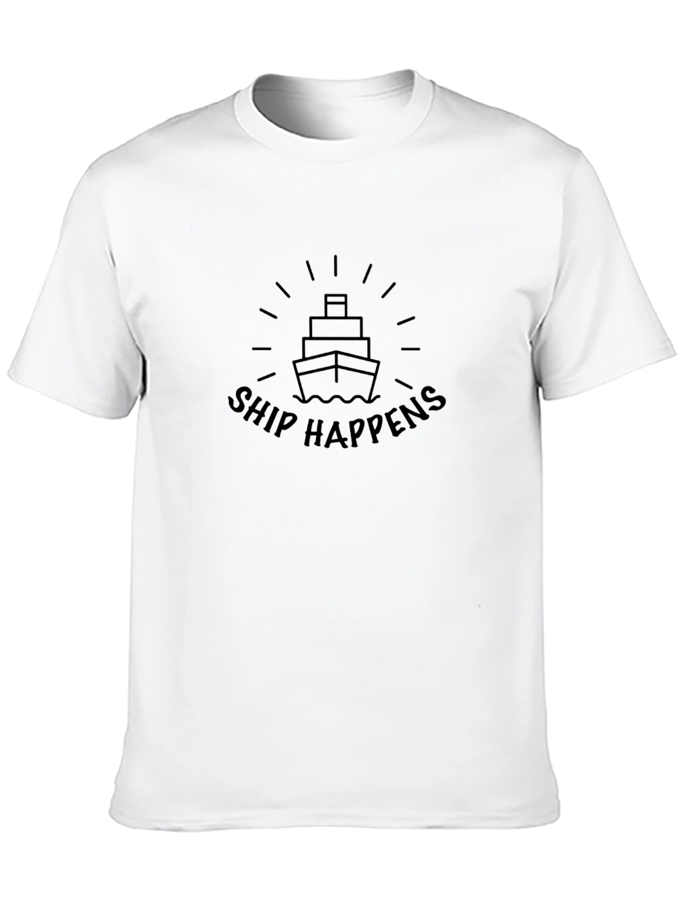 Ship Happens Black Graphic Tee