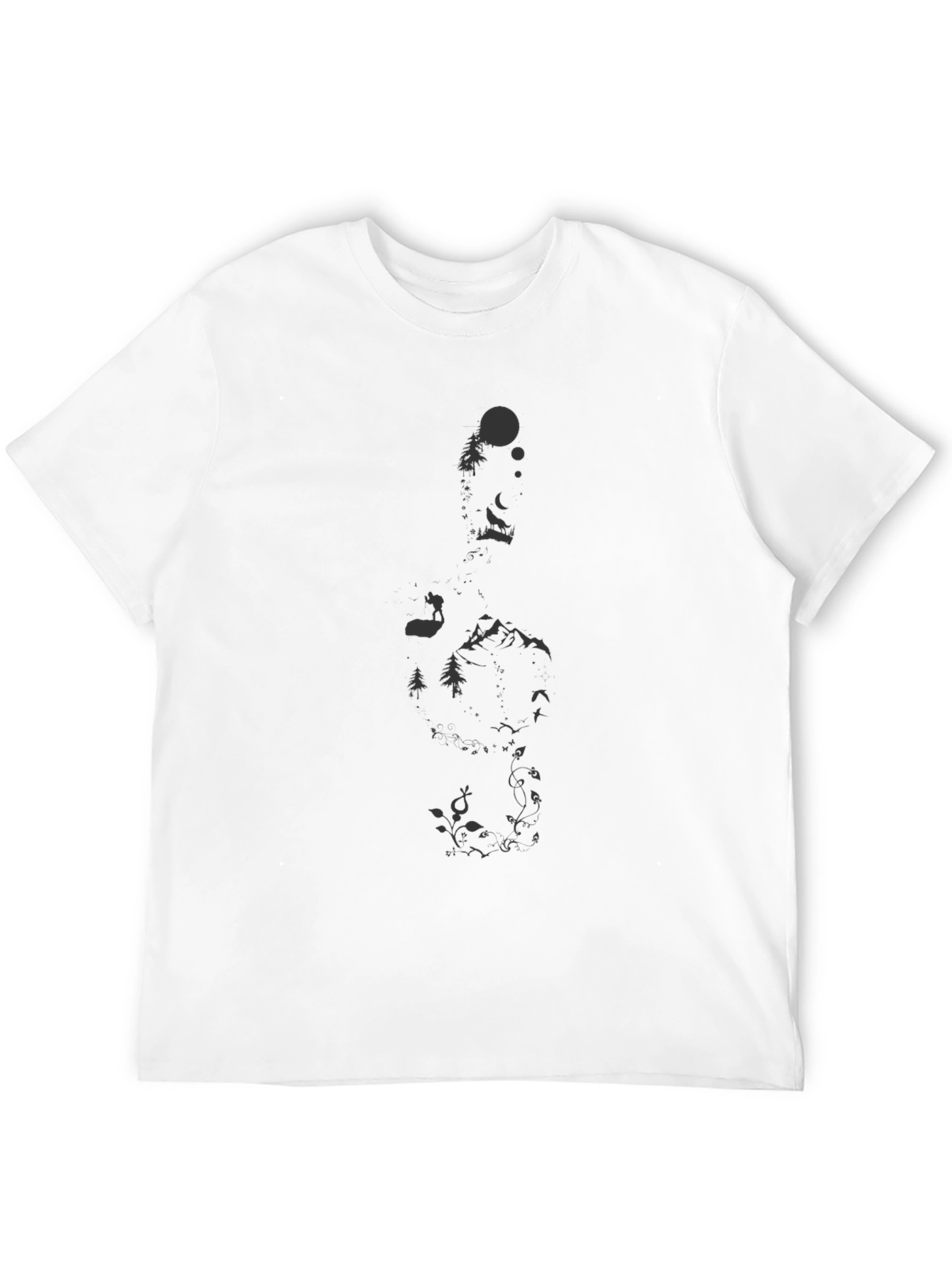 Nature Graphic Black T-Shirt