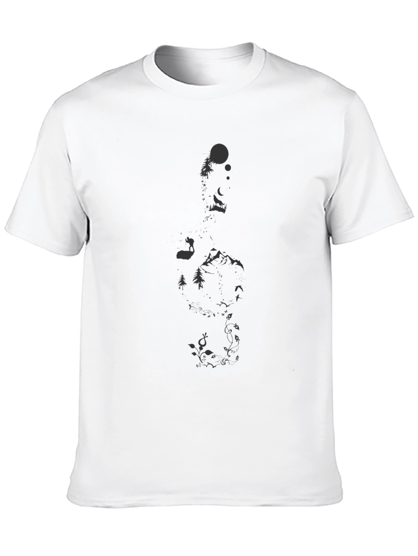 Nature Graphic Black T-Shirt
