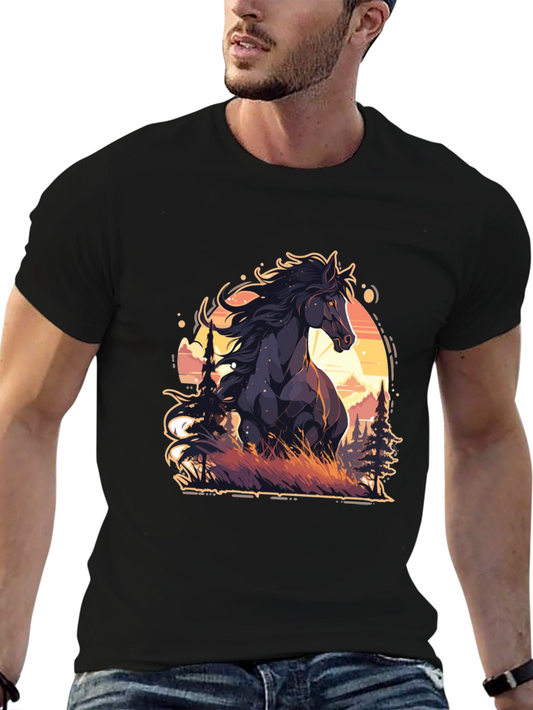 Black Horse Graphic Tee