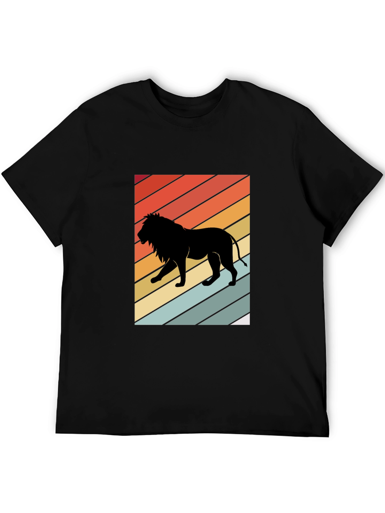 Retro Lion Silhouette Graphic Tee
