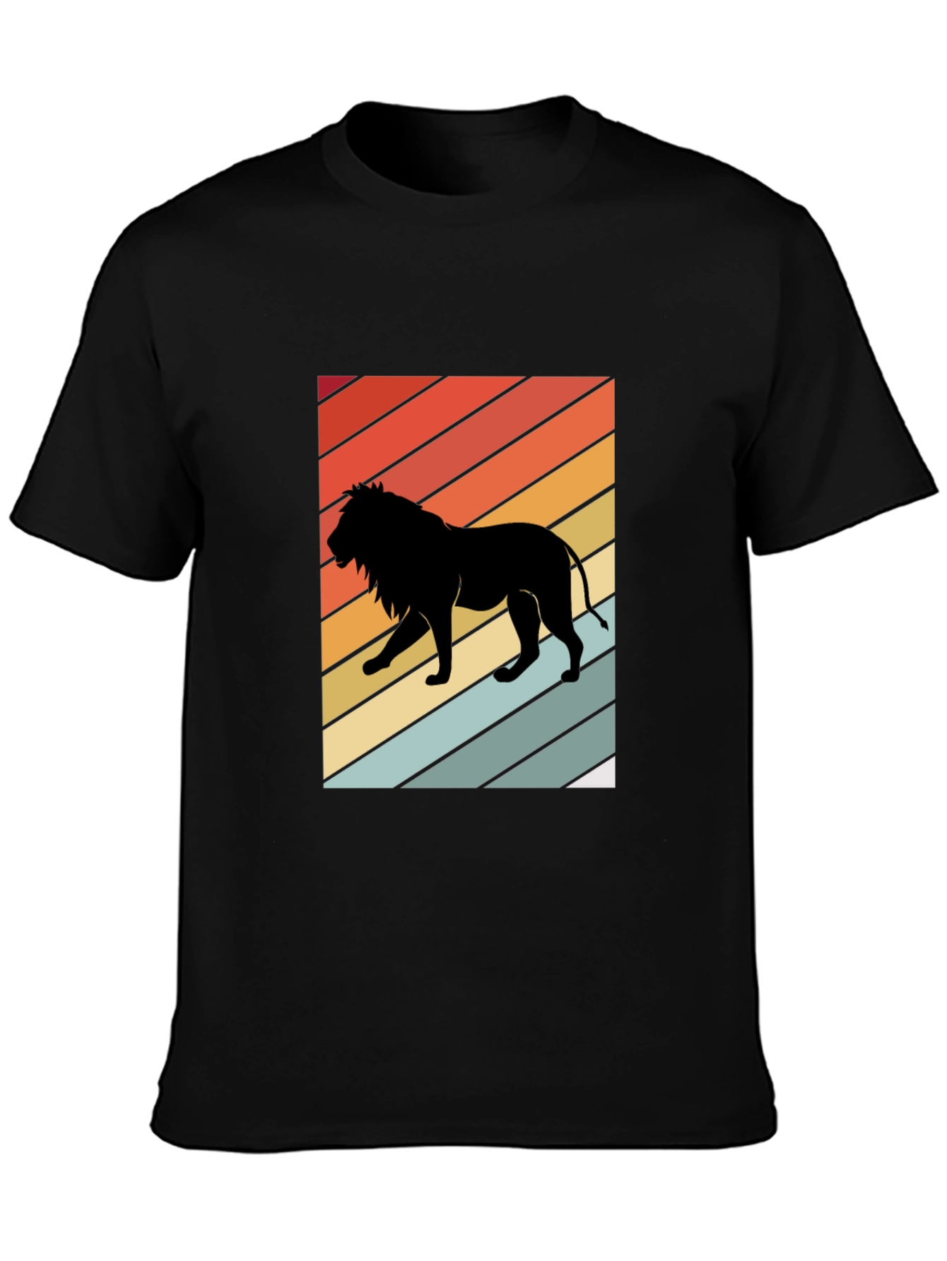 Retro Lion Silhouette Graphic Tee