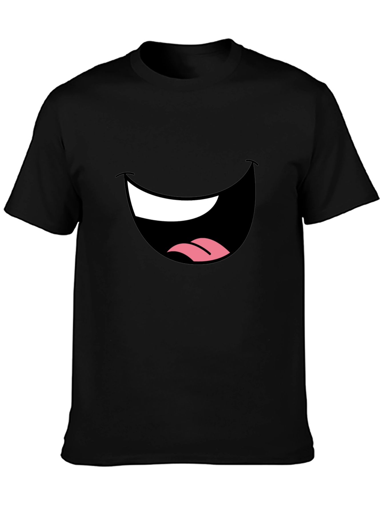 Funny Face Graphic Black T-Shirt