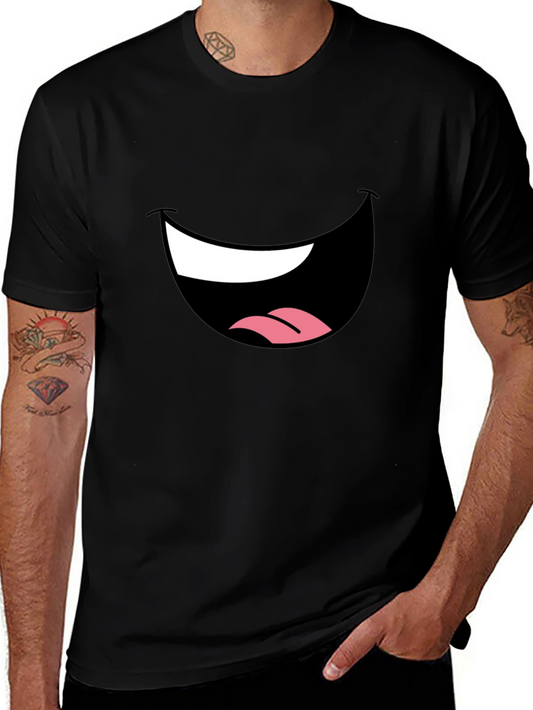 Funny Face Graphic Black T-Shirt