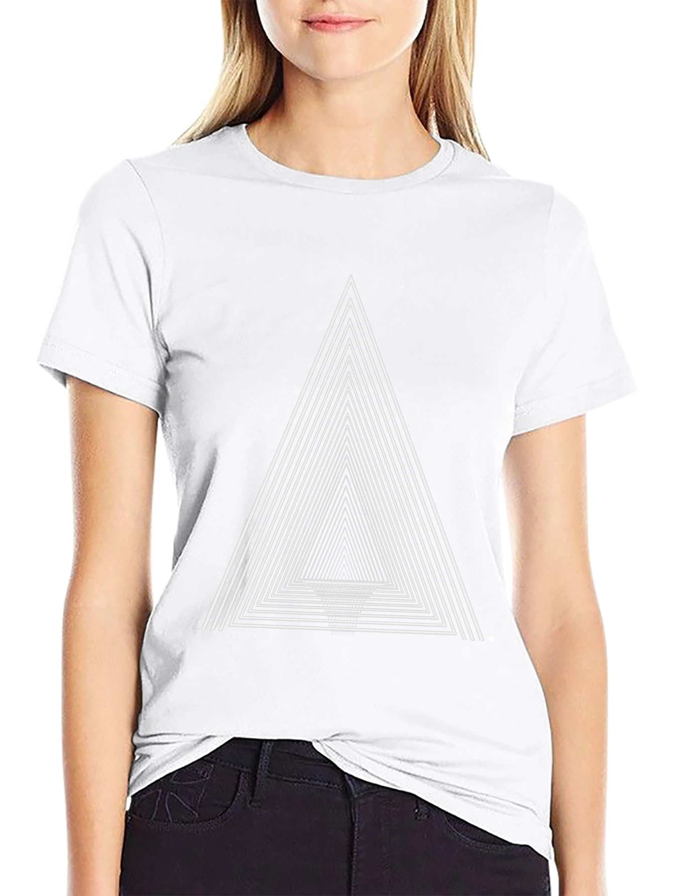 Geometric Triangle T-Shirt - Modern Minimalist Design