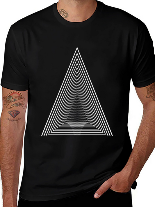Geometric Triangle T-Shirt - Modern Minimalist Design