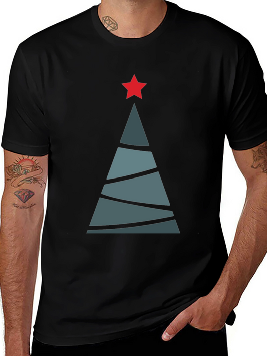 Geometric Christmas Tree Graphic Tee