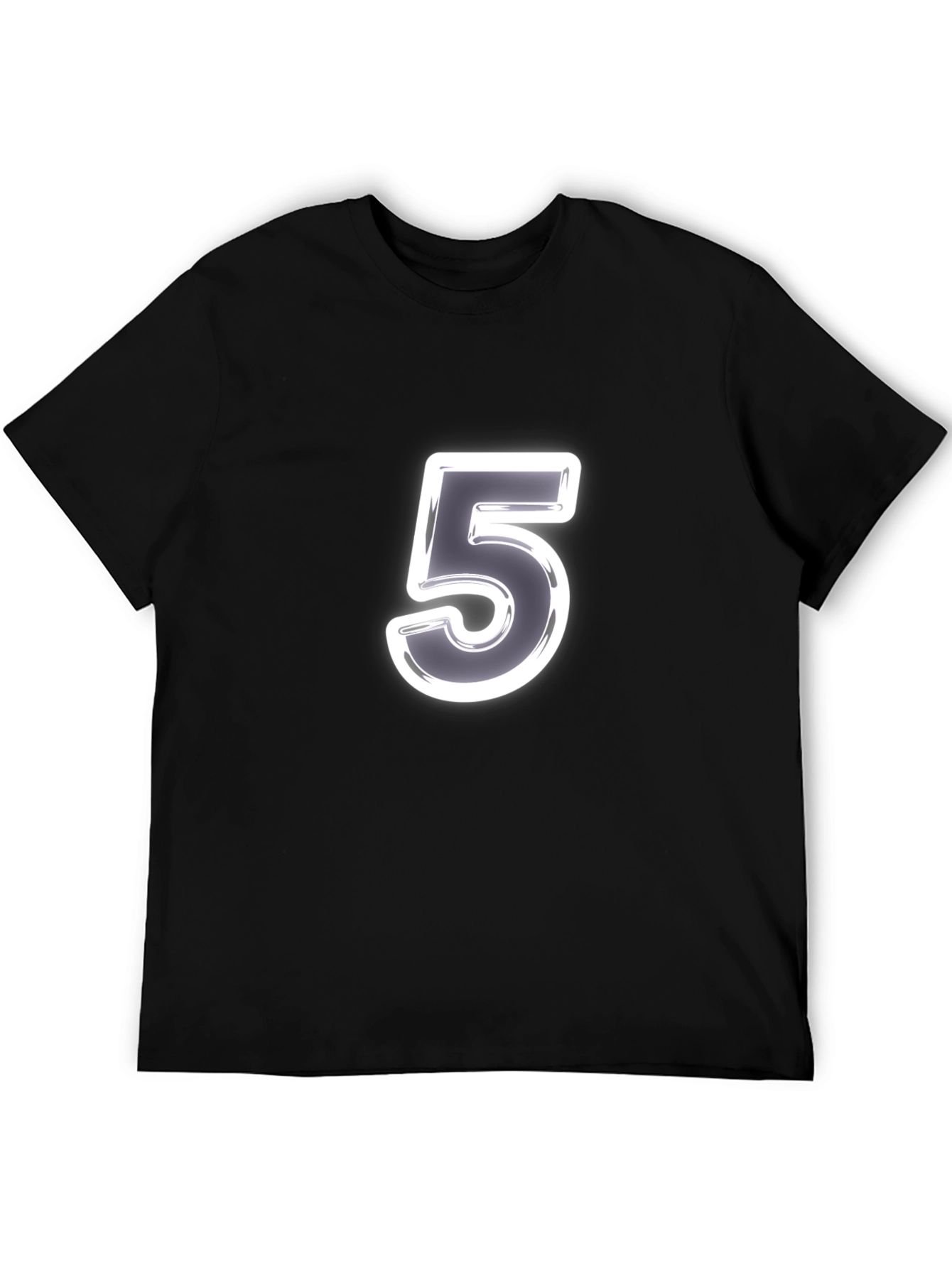 Number 5 Graphic Tee - Classic Black T-Shirt