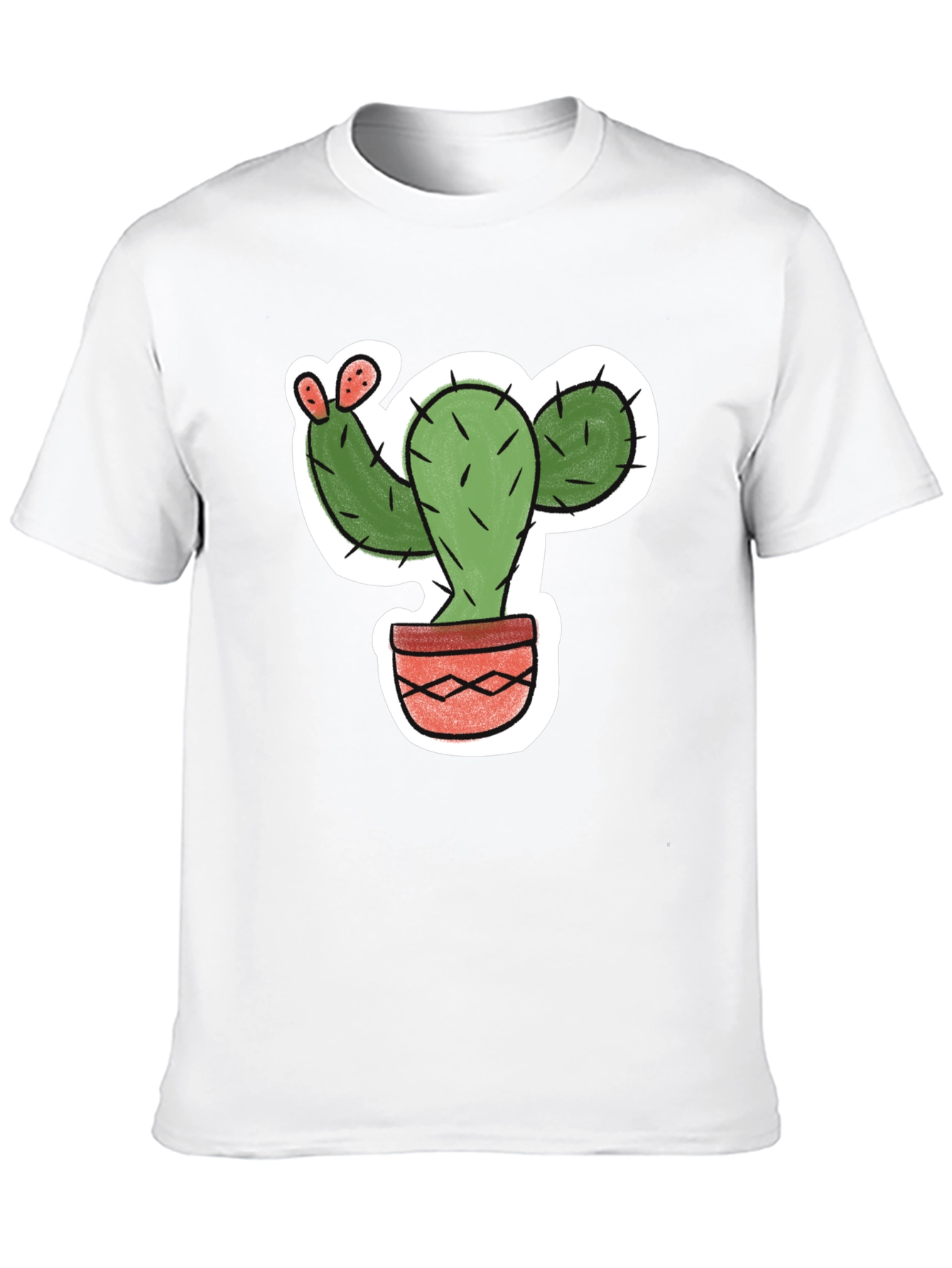 Cool Cactus Graphic Tee - Black Casual Shirt