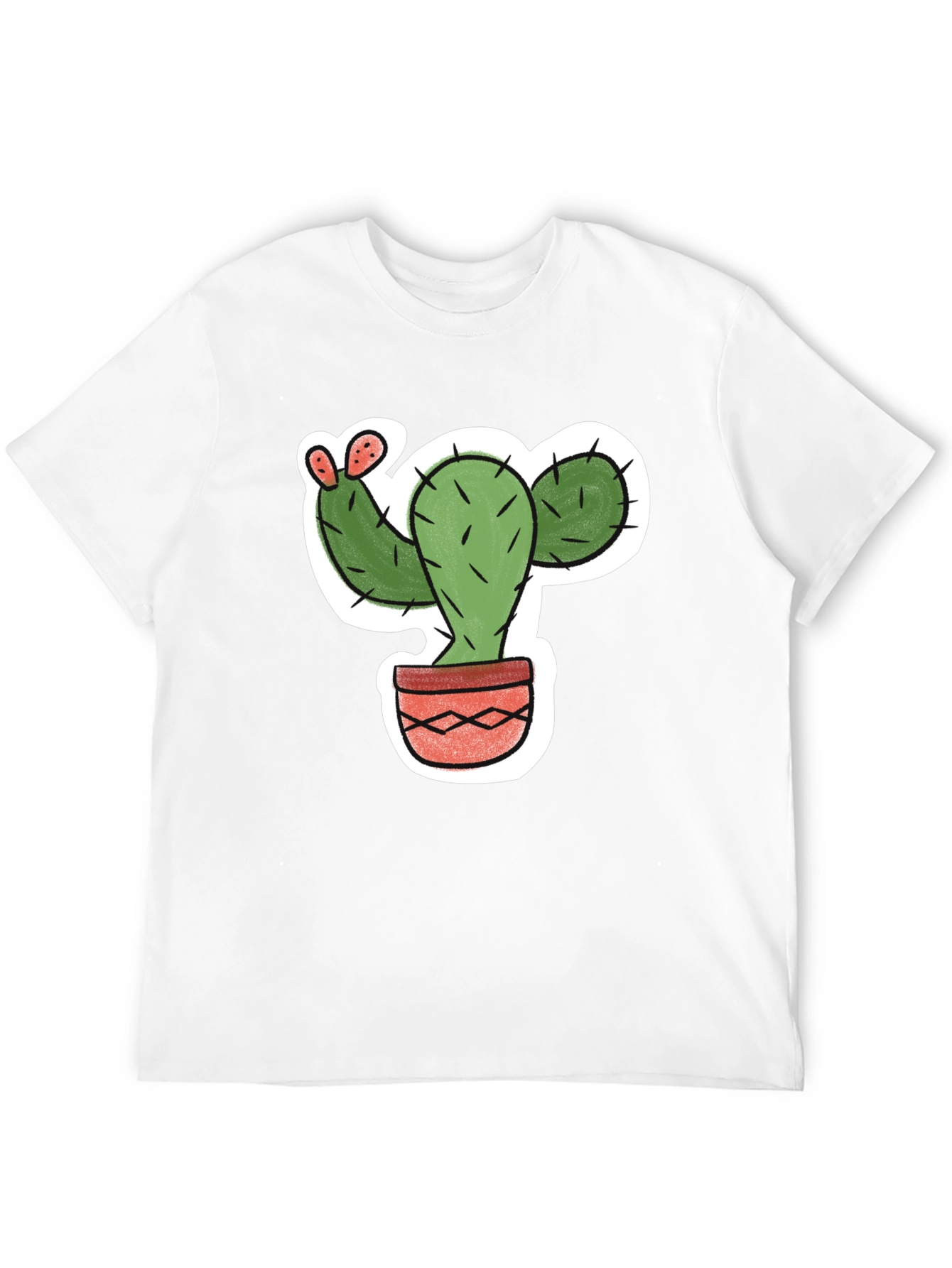 Cool Cactus Graphic Tee - Black Casual Shirt