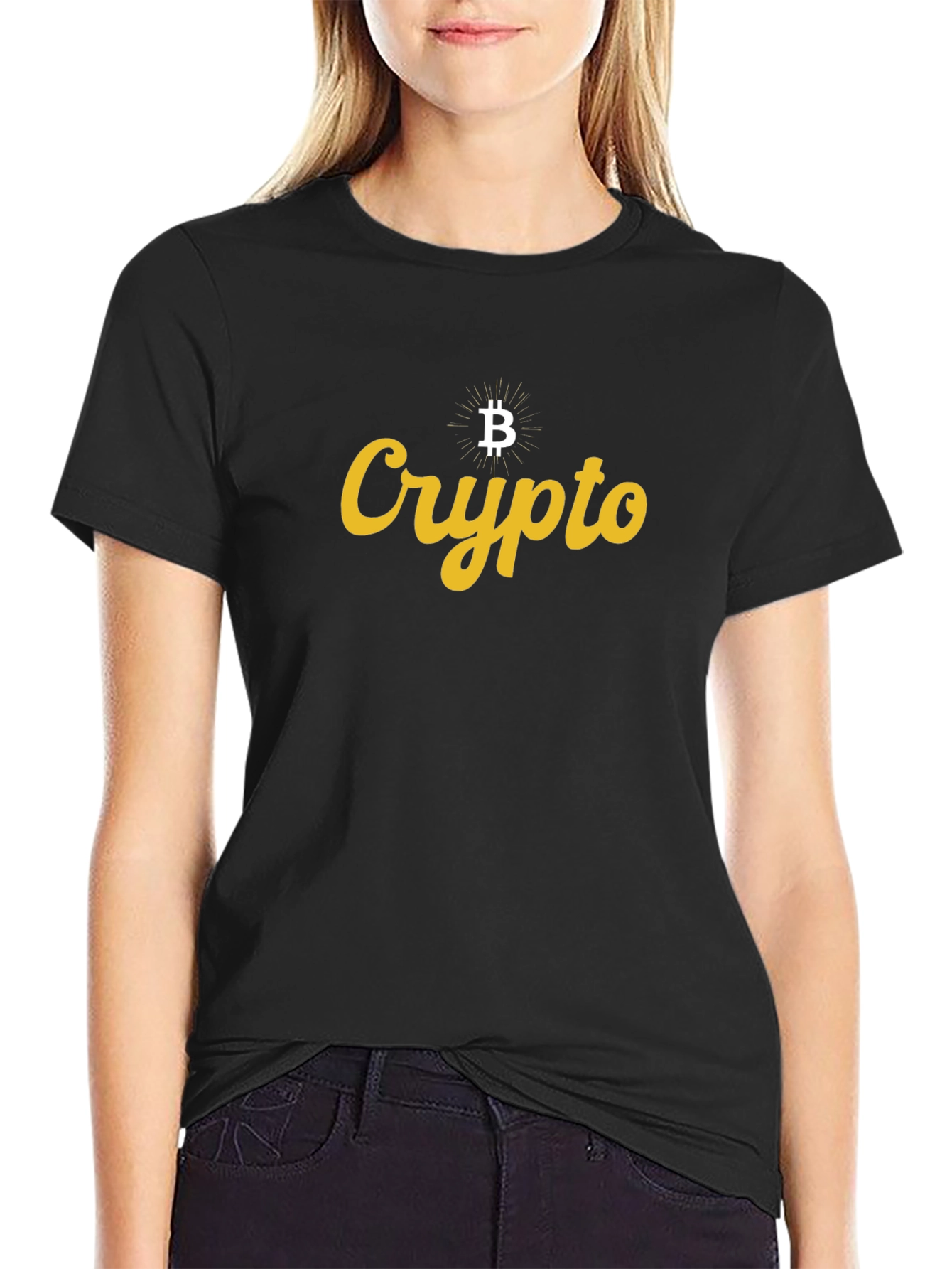 Crypto Bitcoin Graphic Black T-Shirt